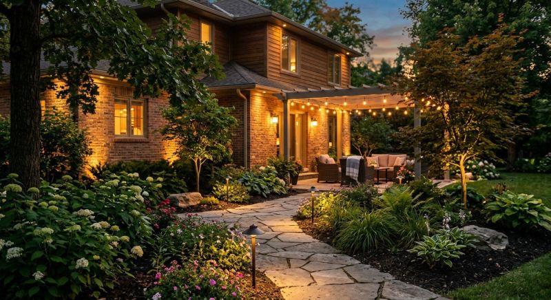 Garden Lighting Installation in Overland Park, KS