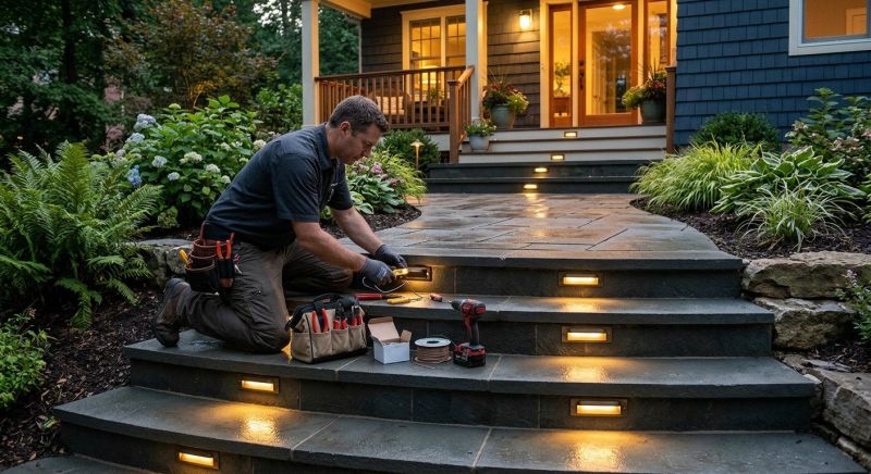 Sidewalk Lighting Installation in Orem, UT