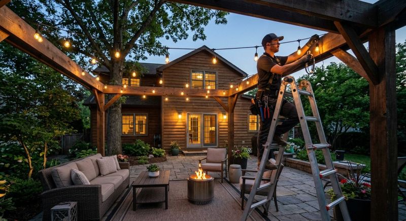 Terrace Lighting Installation in Prescott Valley, AZ